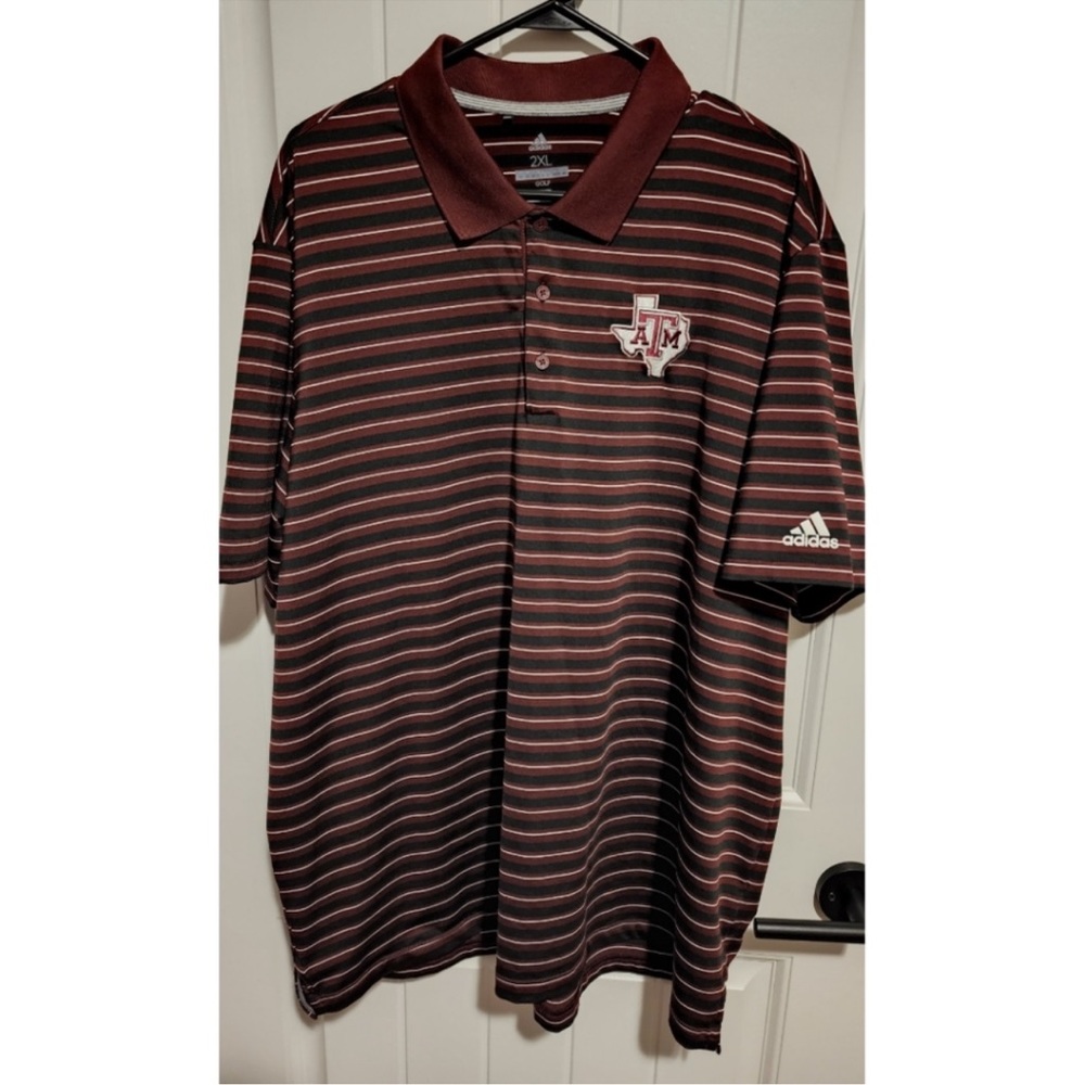 Adidas Texas A&M polo golf shirt